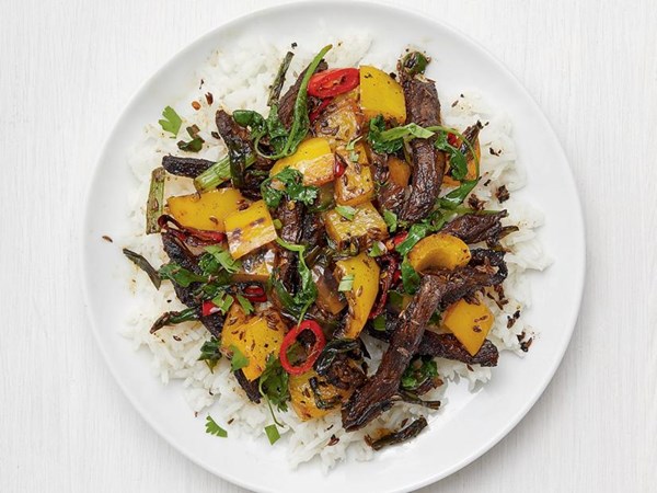 Cumin beef stir-fry