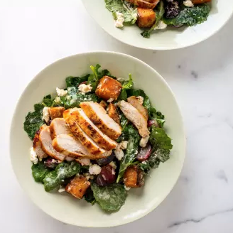 Cumin chicken and winter squash salad