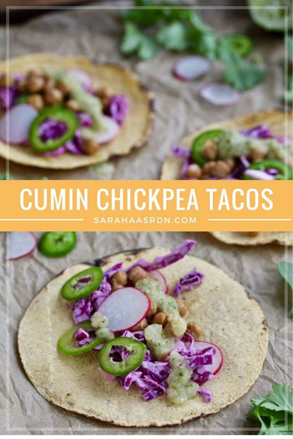 Cumin chickpea tacos