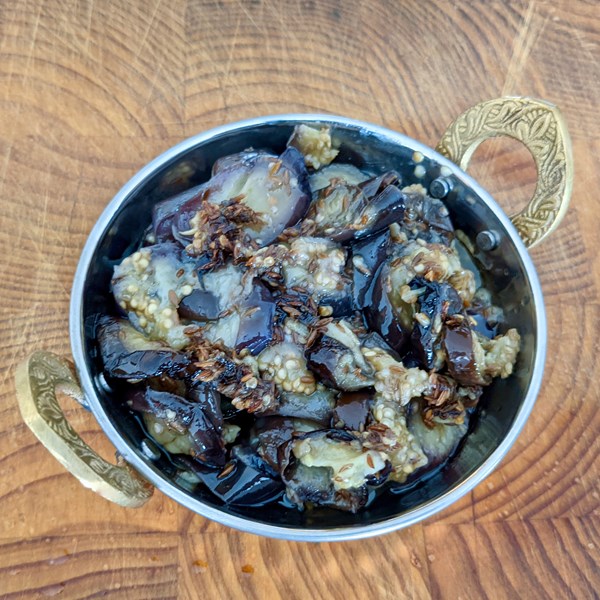 Cumin eggplant (Brinjal jeera)