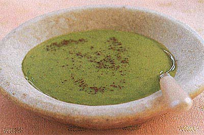 Cumin pea soup