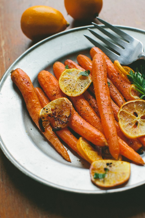 Cumin roasted carrots and Meyer lemon
