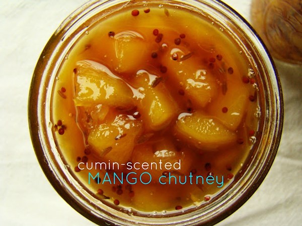 Cumin-scented mango chutney