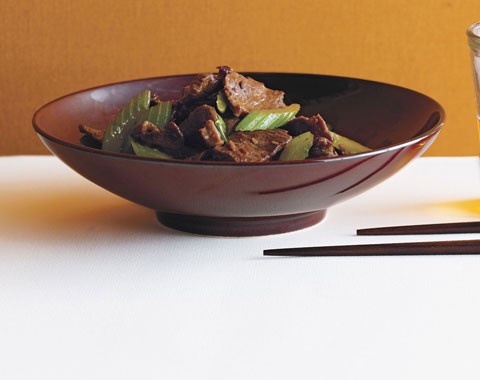 Cumin-scented stir-fried beef with celery