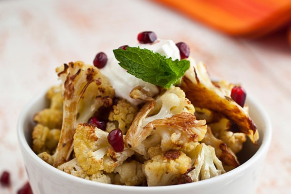 roasted cauliflower with yogurt