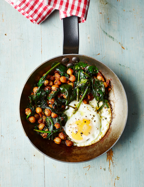 Cumin-spiced chickpeas & spinach
