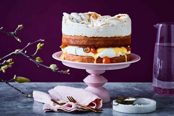 Cumquat meringue cake