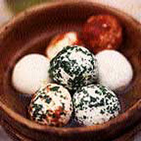 Curd cheese balls rolled in fresh herbs (Labneh)