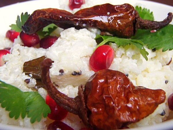 Curd rice (Indian rice with yogurt)