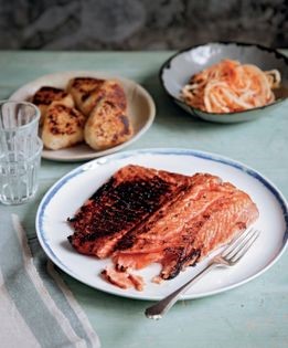 Cured and robata'ed sea trout