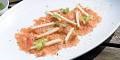 Cured fjord trout with coriander, celery, lime and apple salad
