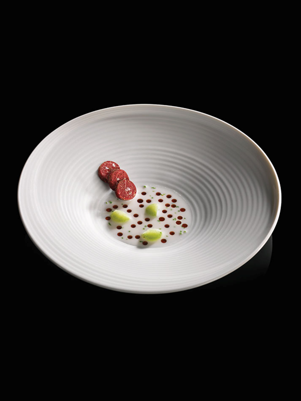 Cured tenderloin with Brazil nut milk