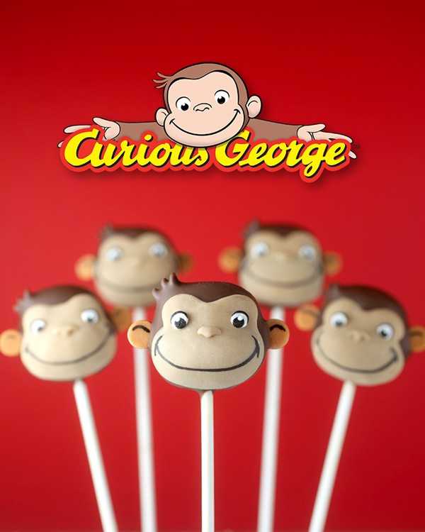 Curious George cake pops