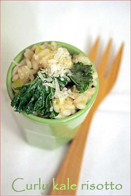 Curly kale risotto