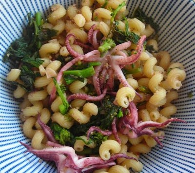 Curly squid & rapini pasta