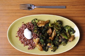 Curried broccoli and chicken