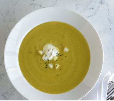 Curried butternut squash and pear bisque
