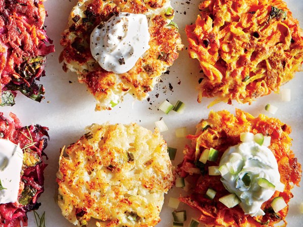 Curried carrot latkes