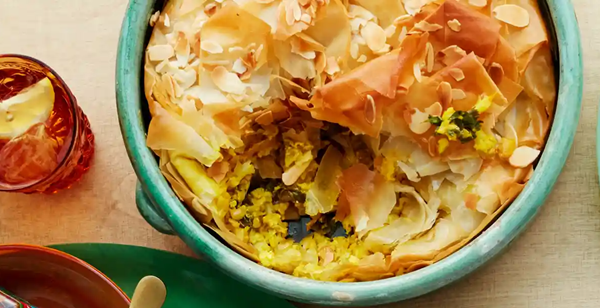 Curried cauliflower cheese pie
