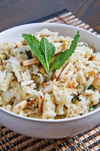 Curried cauliflower rice