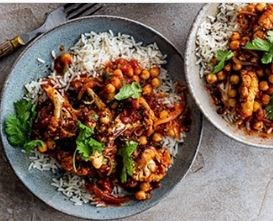 Curried cauliflower rogan josh