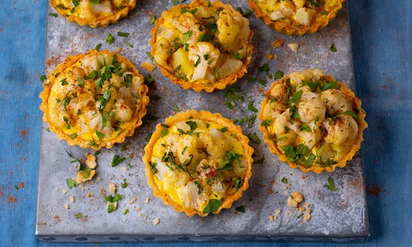 Curried cauliflower tarts