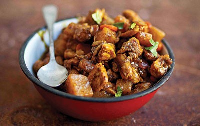 Curried chicken