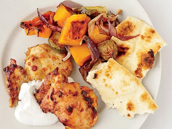Curried-chicken and vegetable pan roast