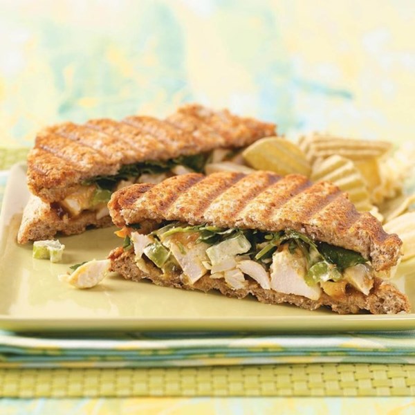Curried chicken paninis