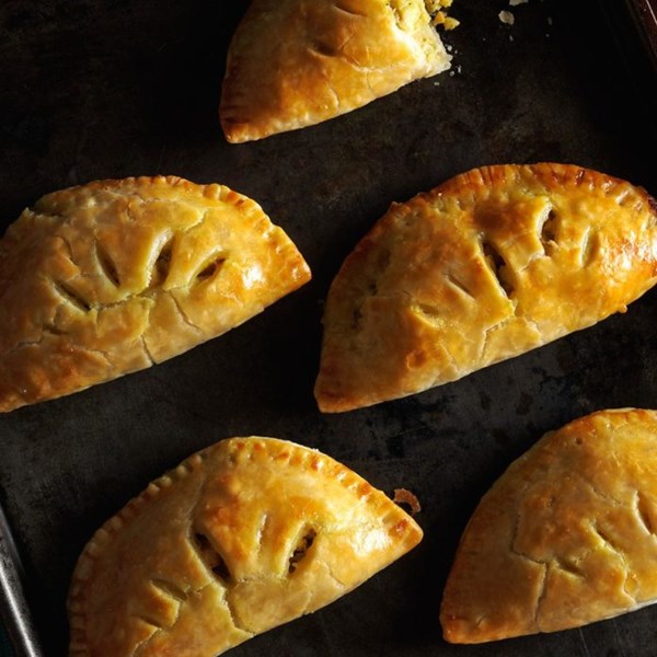 Curried chicken turnovers