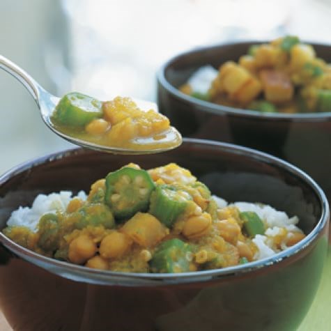Curried chickpea & potato stew