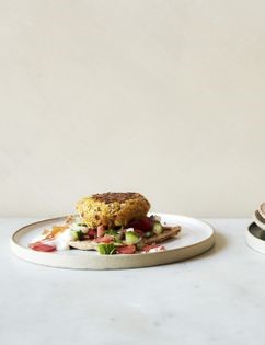Curried chickpea cakes