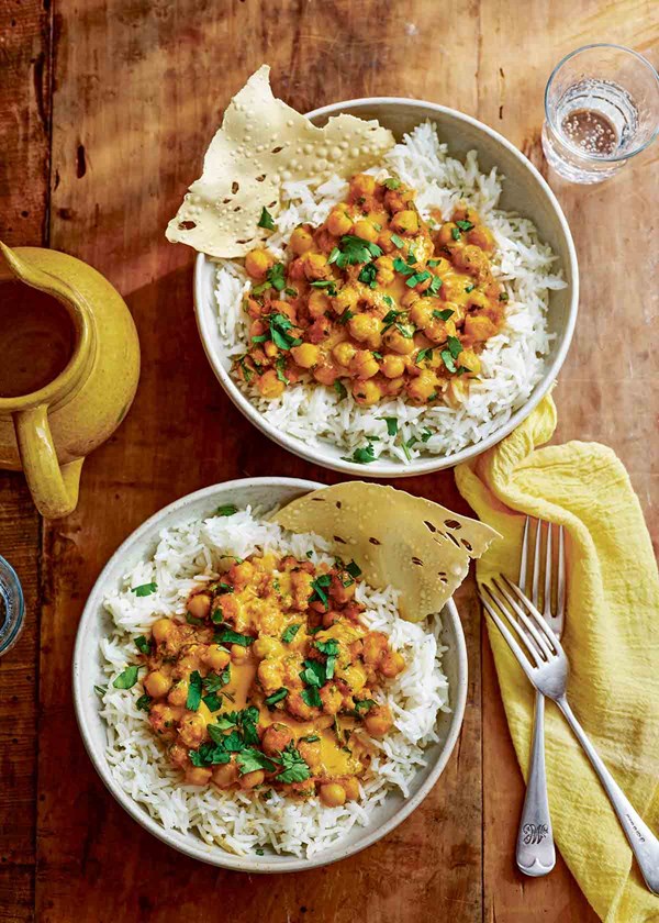 Curried chickpeas