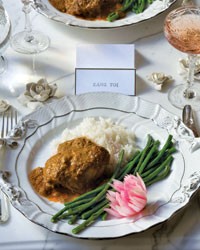 Curried-coconut chicken rendang