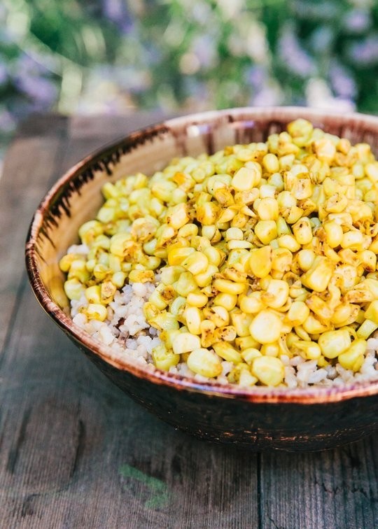 Curried corn and coconut rice