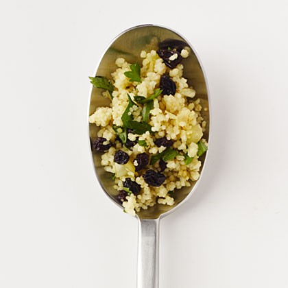 Curried currant couscous pilaf