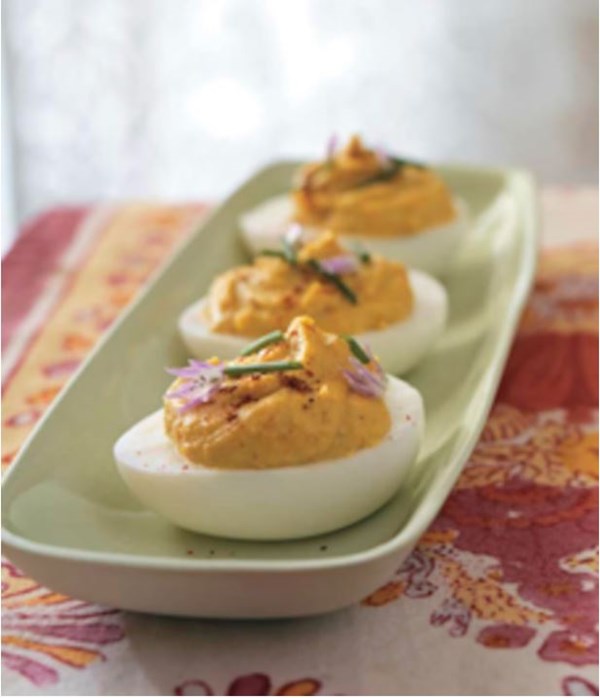 Curried deviled eggs