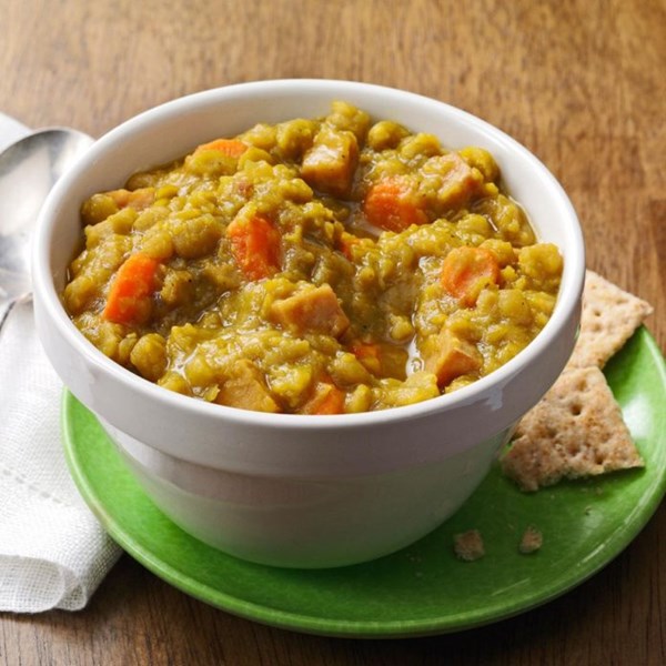 Curried ham & split pea soup
