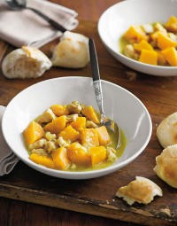 Curried kabocha squash and chicken stew
