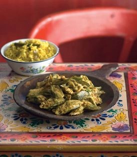 Curried ladies fingers