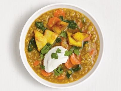 Curried lentil-vegetable soup