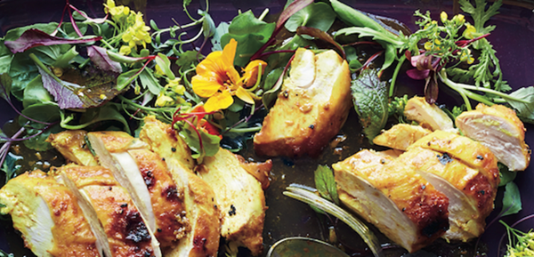 Curried maple-mustard chicken breasts