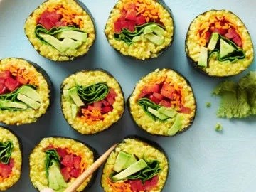 Curried millet sushi