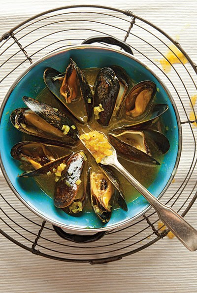 Curried mussels