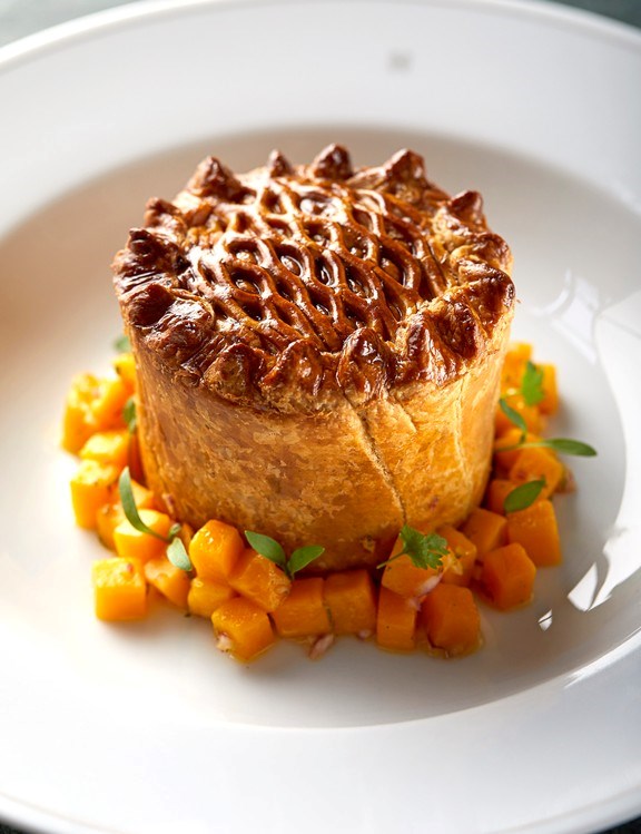 Curried mutton pie