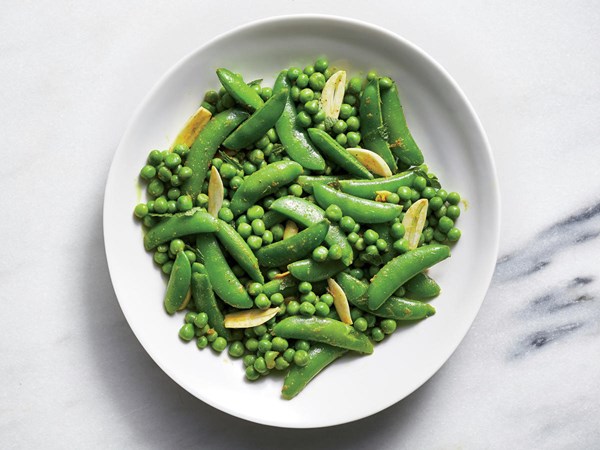 Curried peas with mint and lime