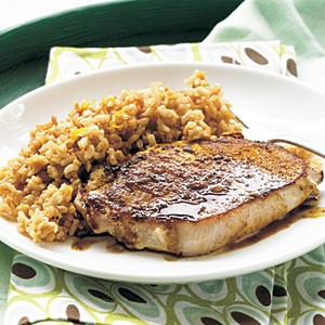 Curried pork and chai rice