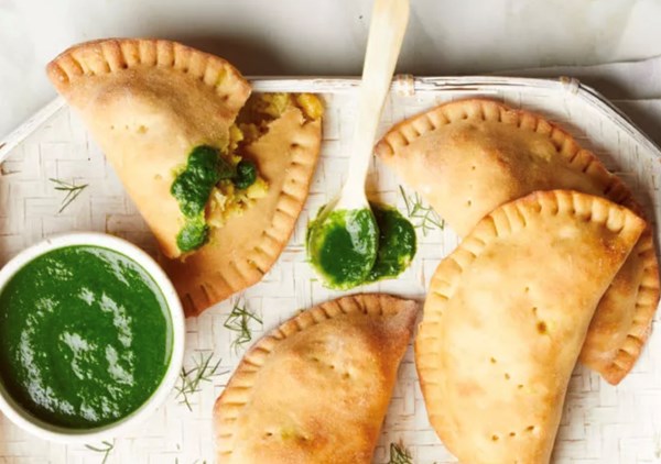 Curried potato and chickpea empanadas 