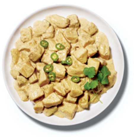 Curried potatoes in coconut milk
