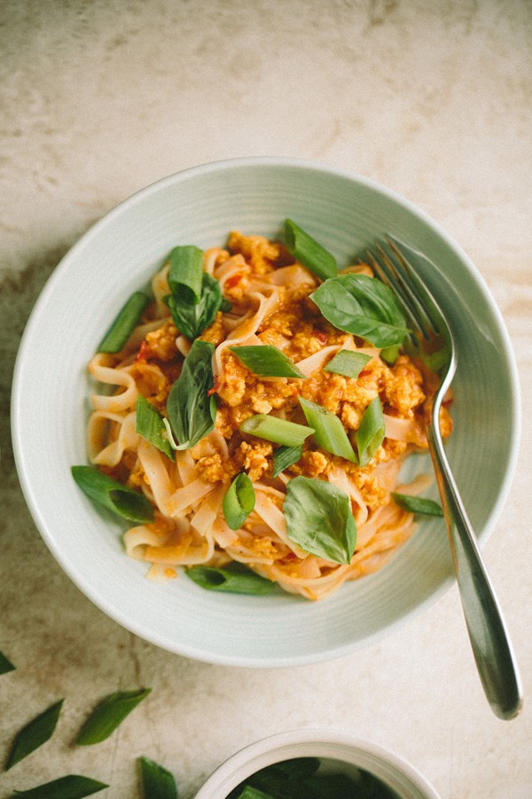 Curried shrimp and noodles